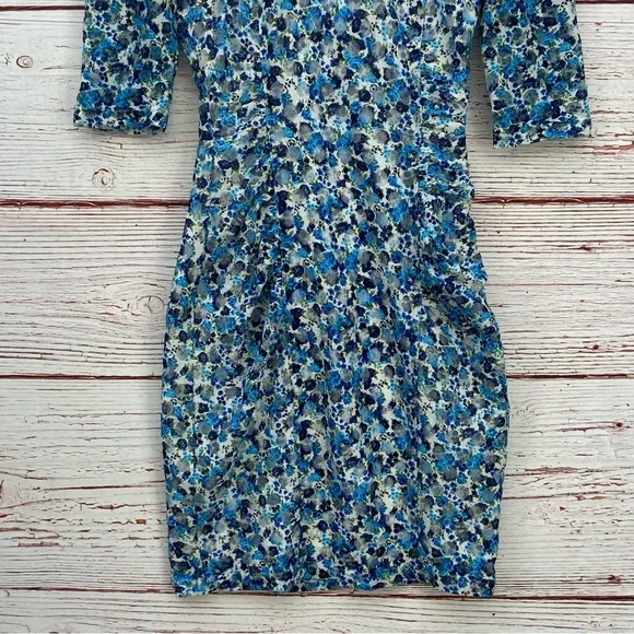 Reiss Rachel Floral Print Bodycon Dress Sz 2 - Picture 9 of 16
